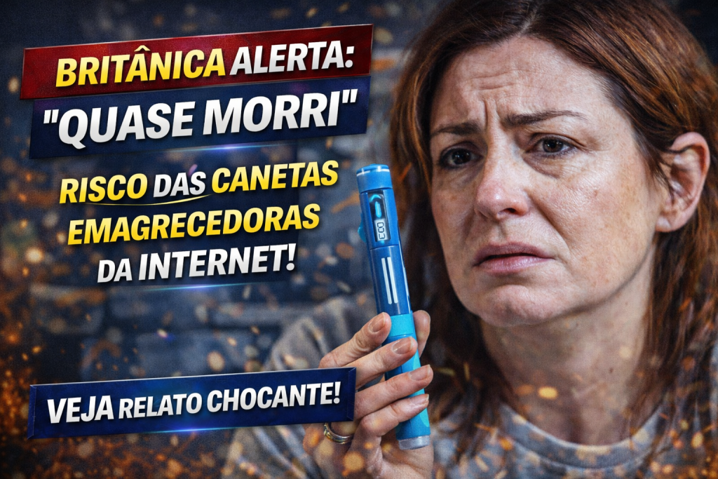 “QUASE MORRI”: RELATO DE BRITÂNICA EXPÕE RISCOS GRAVES DAS CANETAS EMAGRECEDORAS VENDIDAS ONLINE