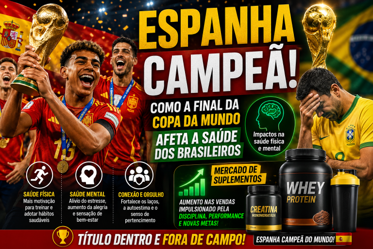 Espanha Campeã: Como a Final da Copa da Mundo Afeta a Saúde dos Brasileiros e o Mercado de Suplementos