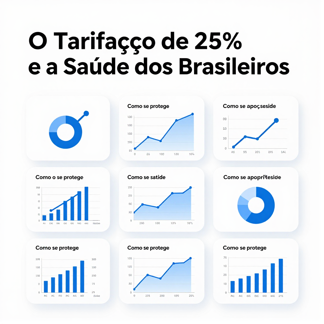 Infográfico - O Tarifaço de 25% e a Saúde dos Brasileiros: Como Se Proteger sem Abrir Mãos do Bem-Estar