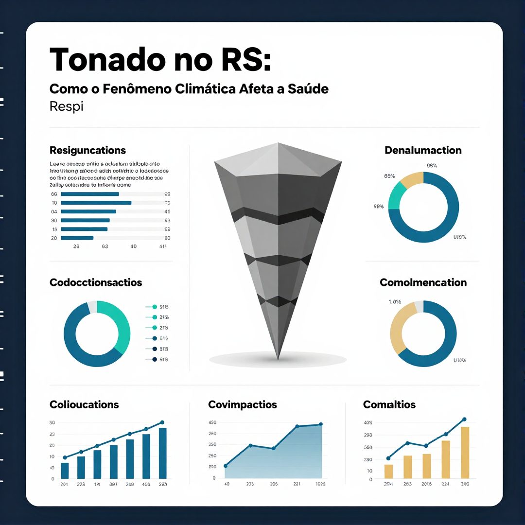 Infográfico - Tornado no RS: Como o Fenômeno Climático Afeta a Saúde Respiratória e o Bem-Estar Mental