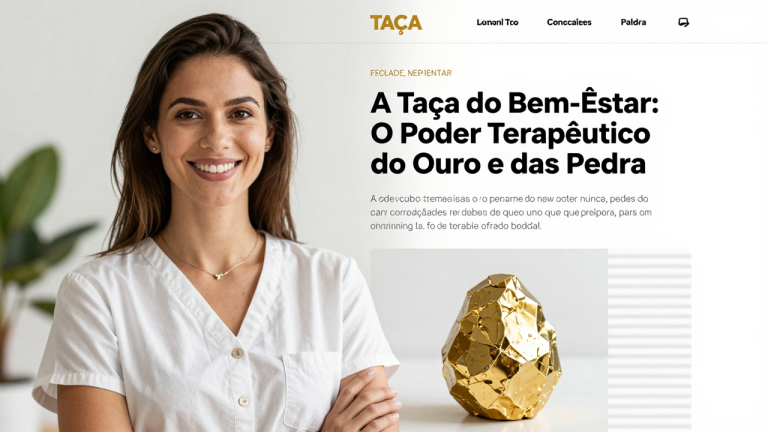 A Taça do Bem-Estar: O Poder Terapêutico do Ouro e das Pedras Semipreciosas