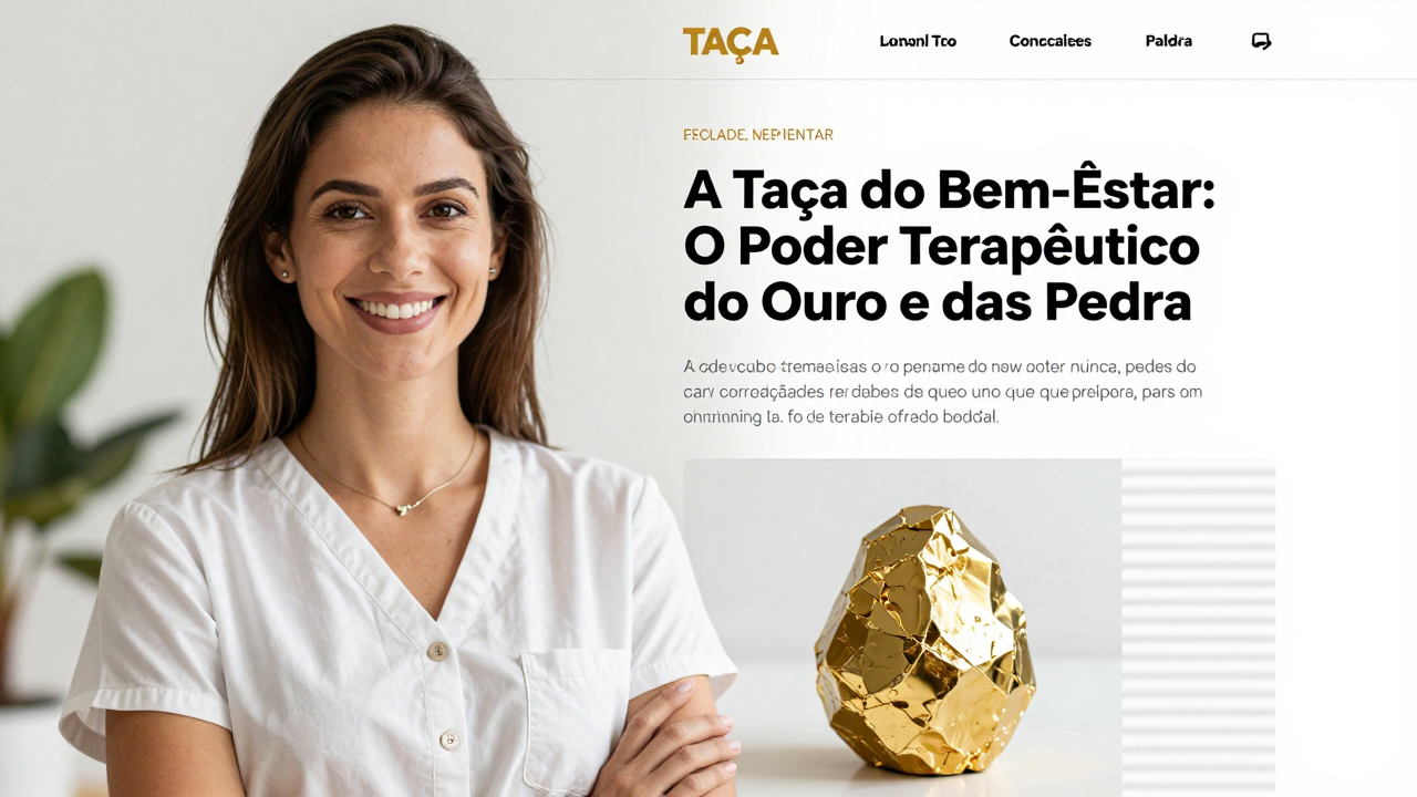 A Taça do Bem-Estar: O Poder Terapêutico do Ouro e das Pedras Semipreciosas