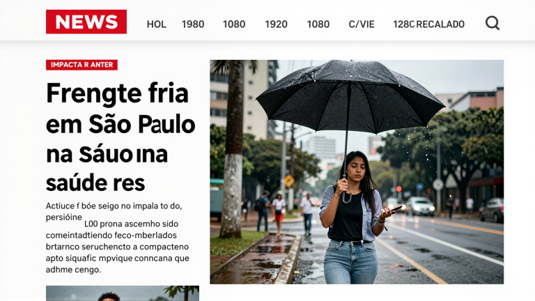 Frente fria e chuva forte em São Paulo: impacto na saúde respiratória, articular e mental