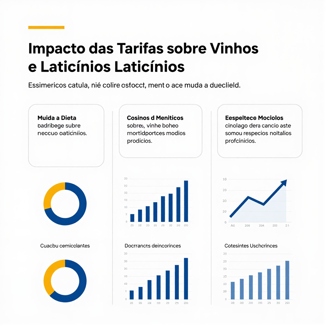 Infográfico - Impacto das Tarifas sobre Vinhos e Laticínios Muda a Dieta Brasileira e Preços dos Alimentos