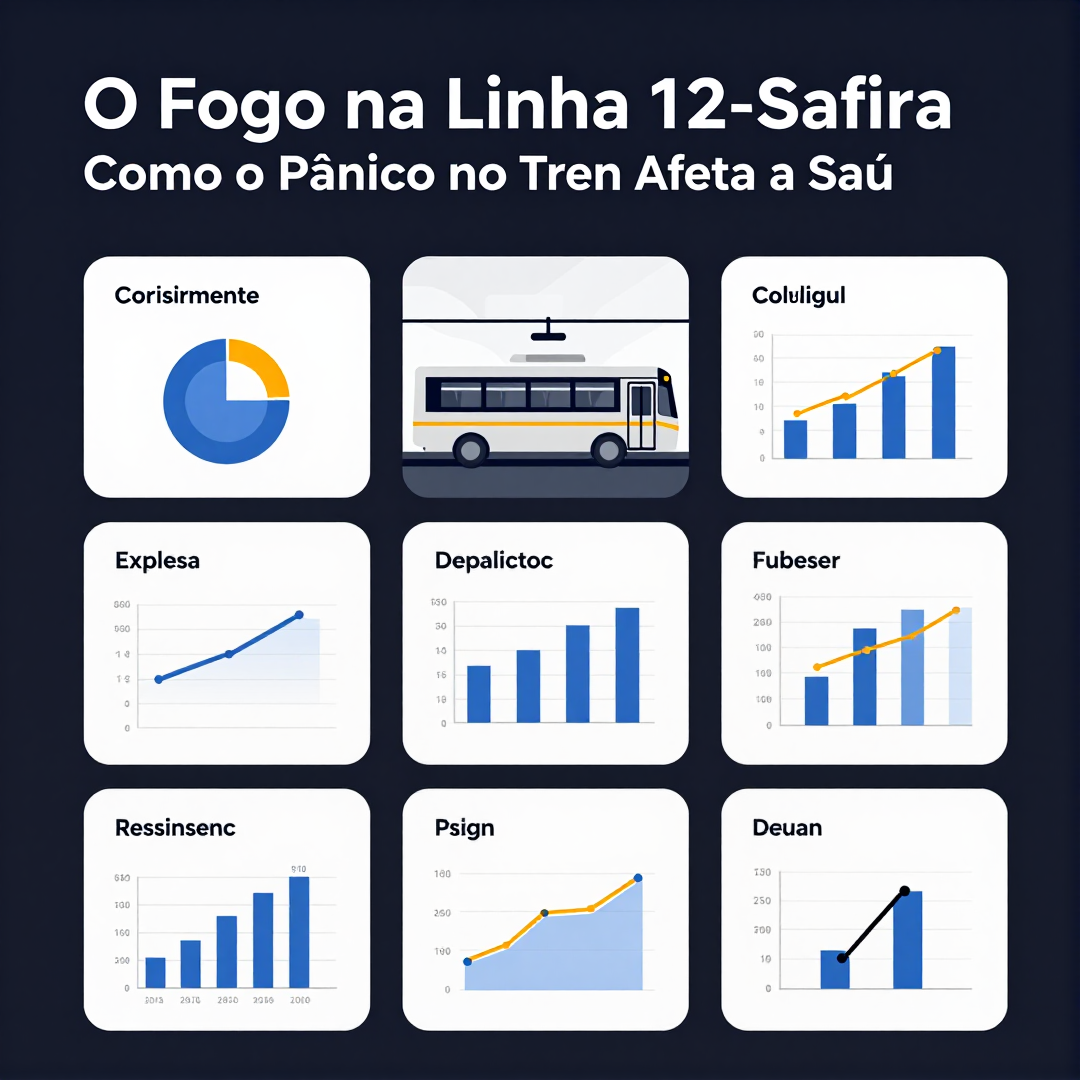 Infográfico - O Fogo na Linha 12-Safira: Como o Pânico no Trem Afeta a Saúde Física e Mental dos Carregadores