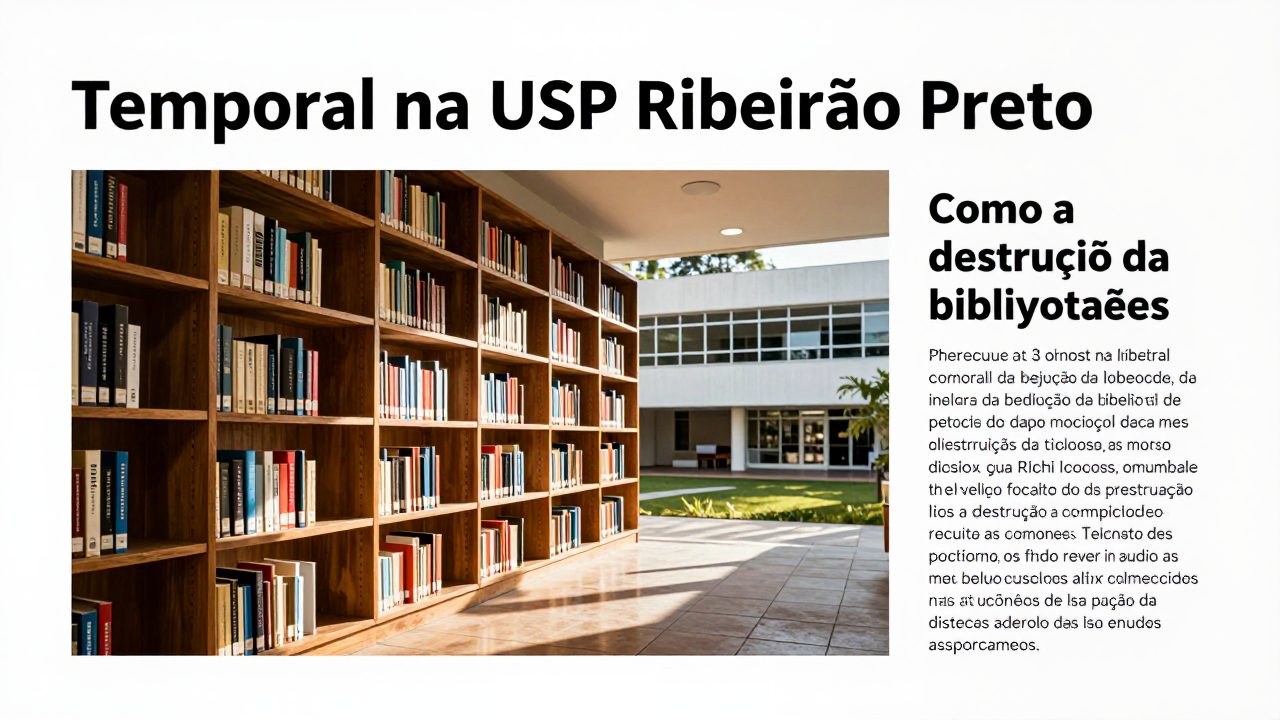 Temporal na USP Ribeirão Preto: Como a destruição da biblioteca afeta a saúde mental e física dos estudantes