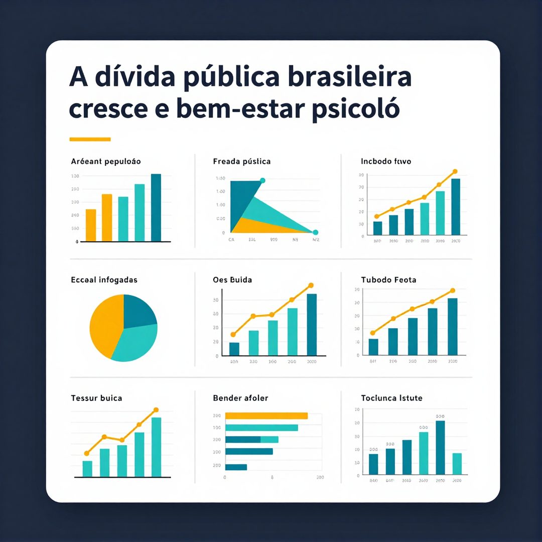 Infográfico - A dívida pública brasileira cresce e afeta bem-estar psicológico dos cidadãos