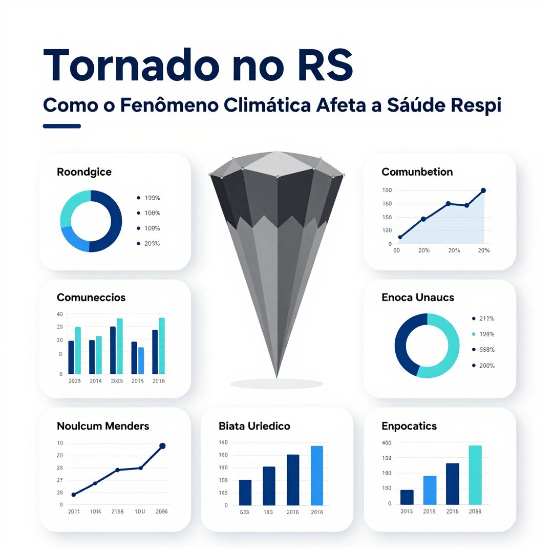 Infográfico - Tornado no RS: Como o Fenômeno Climático Afeta a Saúde Respiratória e o Bem-Estar Mental