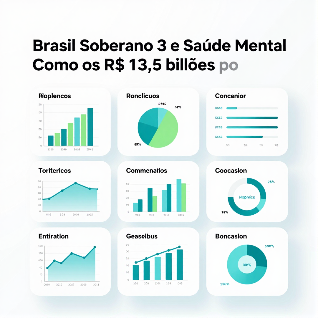 Infográfico - Brasil Soberano 3 e Saúde Mental: como os R$ 13,5 bilhões podem fortalecer o bem-estar da população