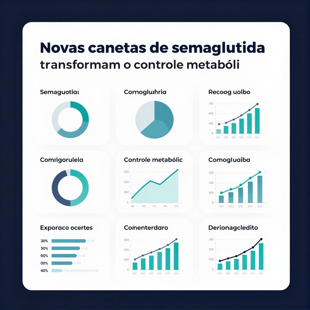 Infográfico - Novas canetas de semaglutida transformam o controle metabólico e a rotina de bem-estar