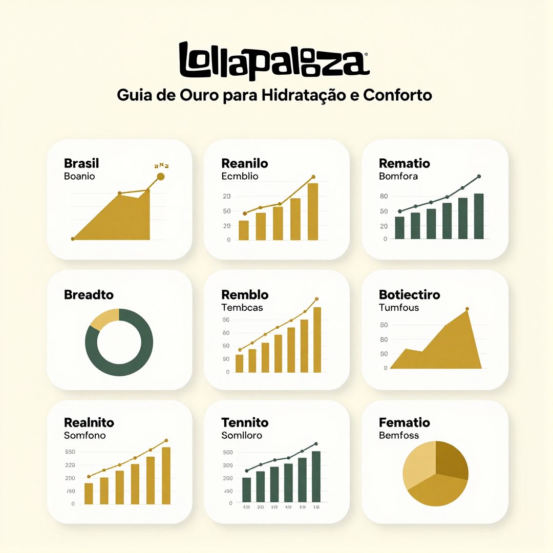 Infográfico - Lollapalooza Brasil: Guia de Ouro para Hidratação e Conforto no Festival