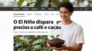 O El Niño dispara preços do café e cacau: impacto direto na saúde mental e no sono dos brasileiros