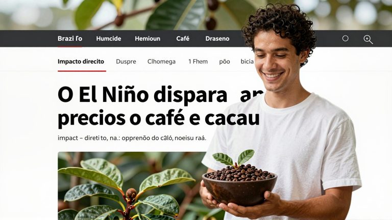 O El Niño dispara preços do café e cacau: impacto direto na saúde mental e no sono dos brasileiros