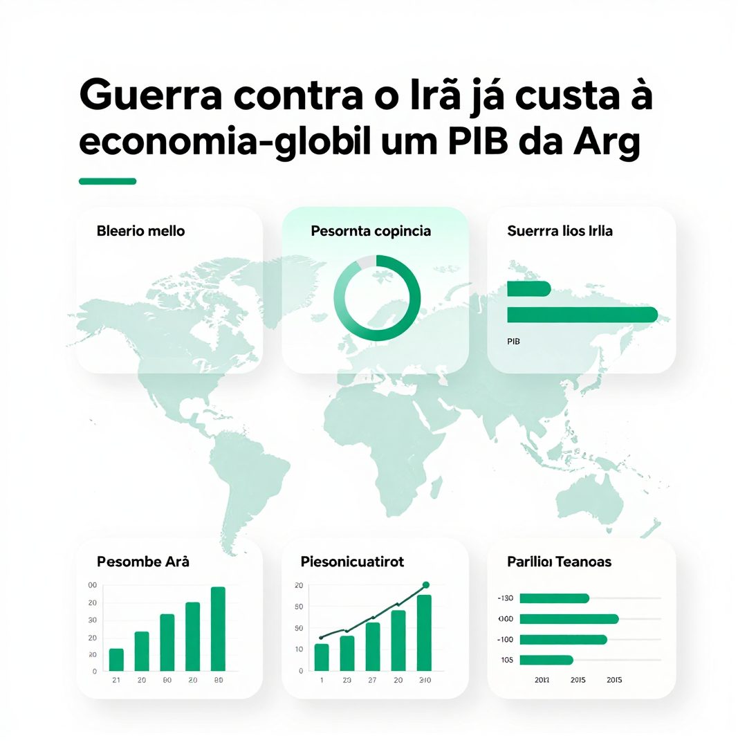 Infográfico - Guerra contra o Irã já custa à economia global um PIB da Argentina e impacta a saúde mundial