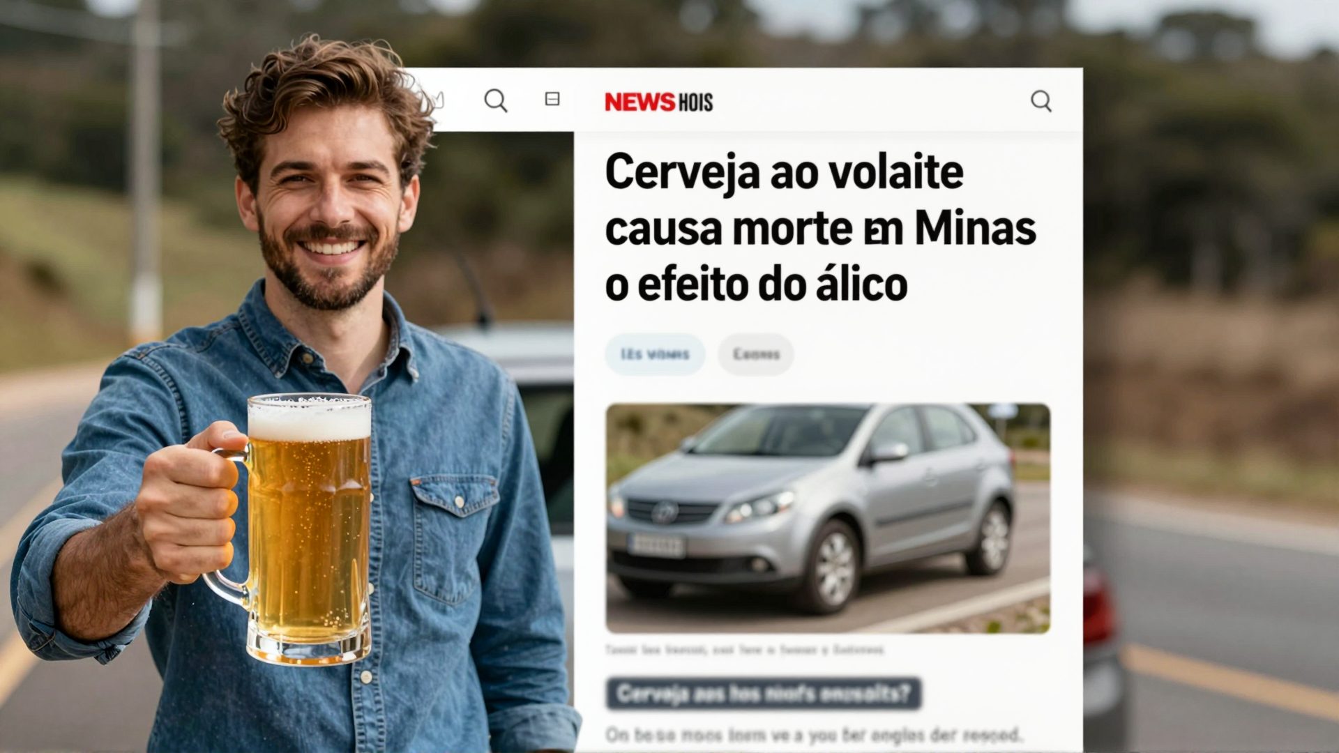 Cerveja ao volante causa morte em Minas: o efeito do álcool na fadiga e nos tempos de reação