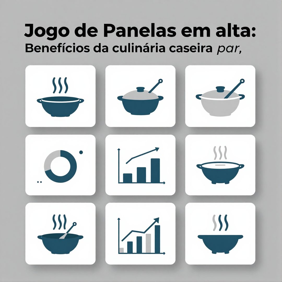 Infográfico - Jogo de Panelas em alta: benefícios da culinária caseira para a dieta diária