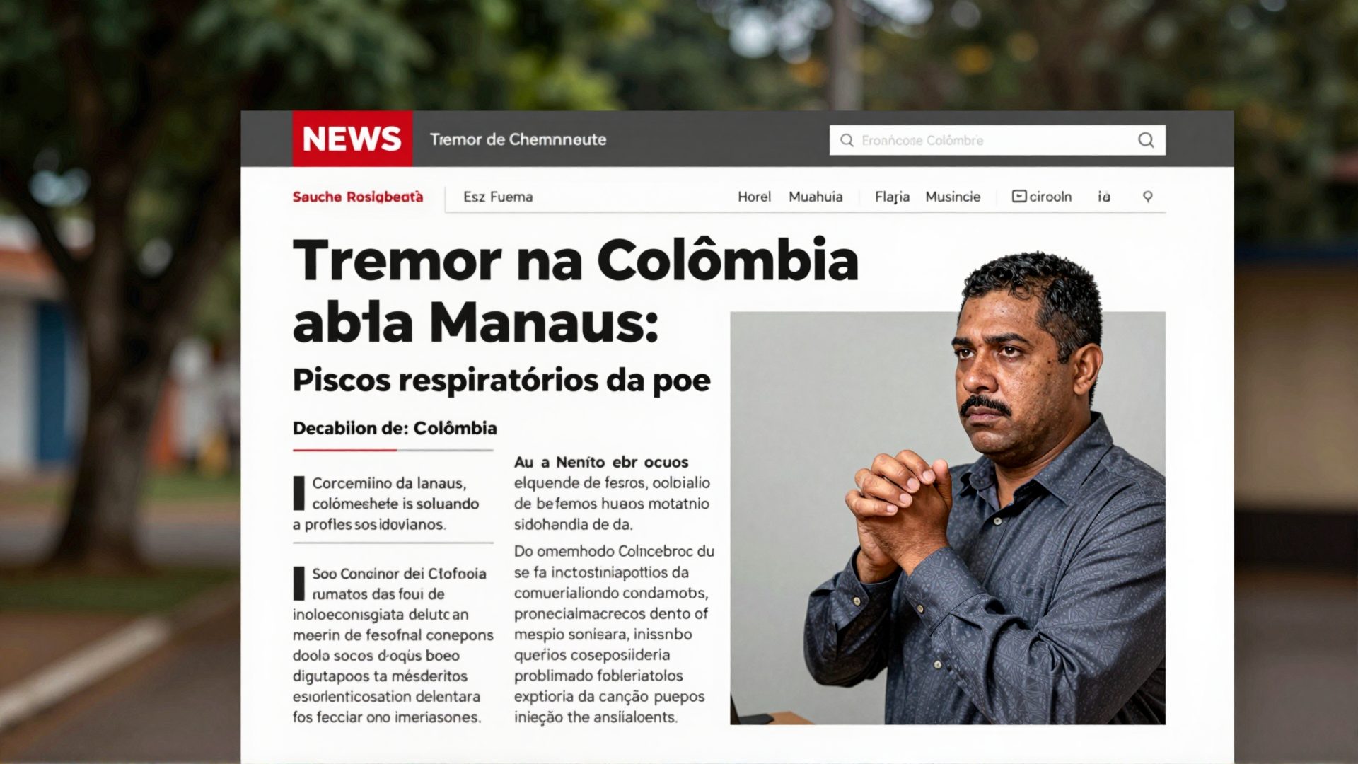Tremor na Colômbia abala Manaus: riscos respiratórios da poeira urbana e cuidados essenciais para idosos