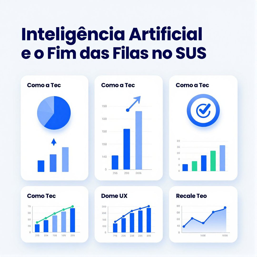 Infográfico - Inteligência Artificial e o Fim das Filas no SUS: Como a Tecnologia Transforma a Saúde Pública Brasileira