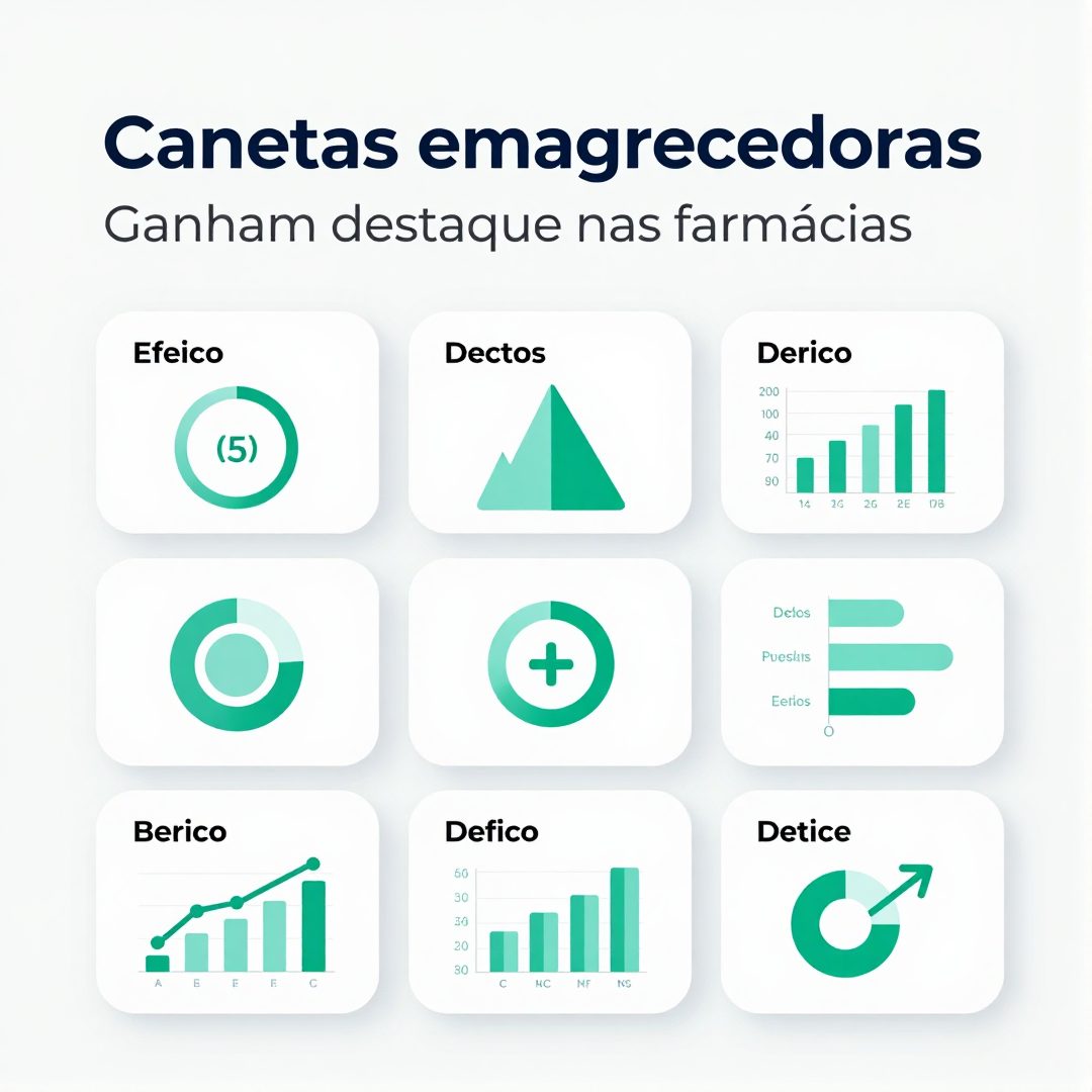 Infográfico - Canetas emagrecedoras ganham destaque nas farmácias: efeitos colaterais e dicas para uso seguro