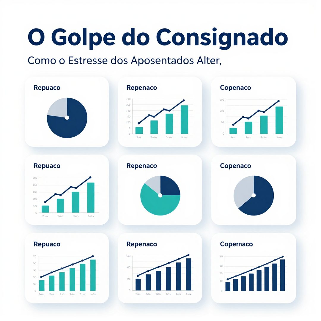 Infográfico - O Golpe do Consignado: Como o Estresse dos Aposentados Altera a Pressão e o Sono