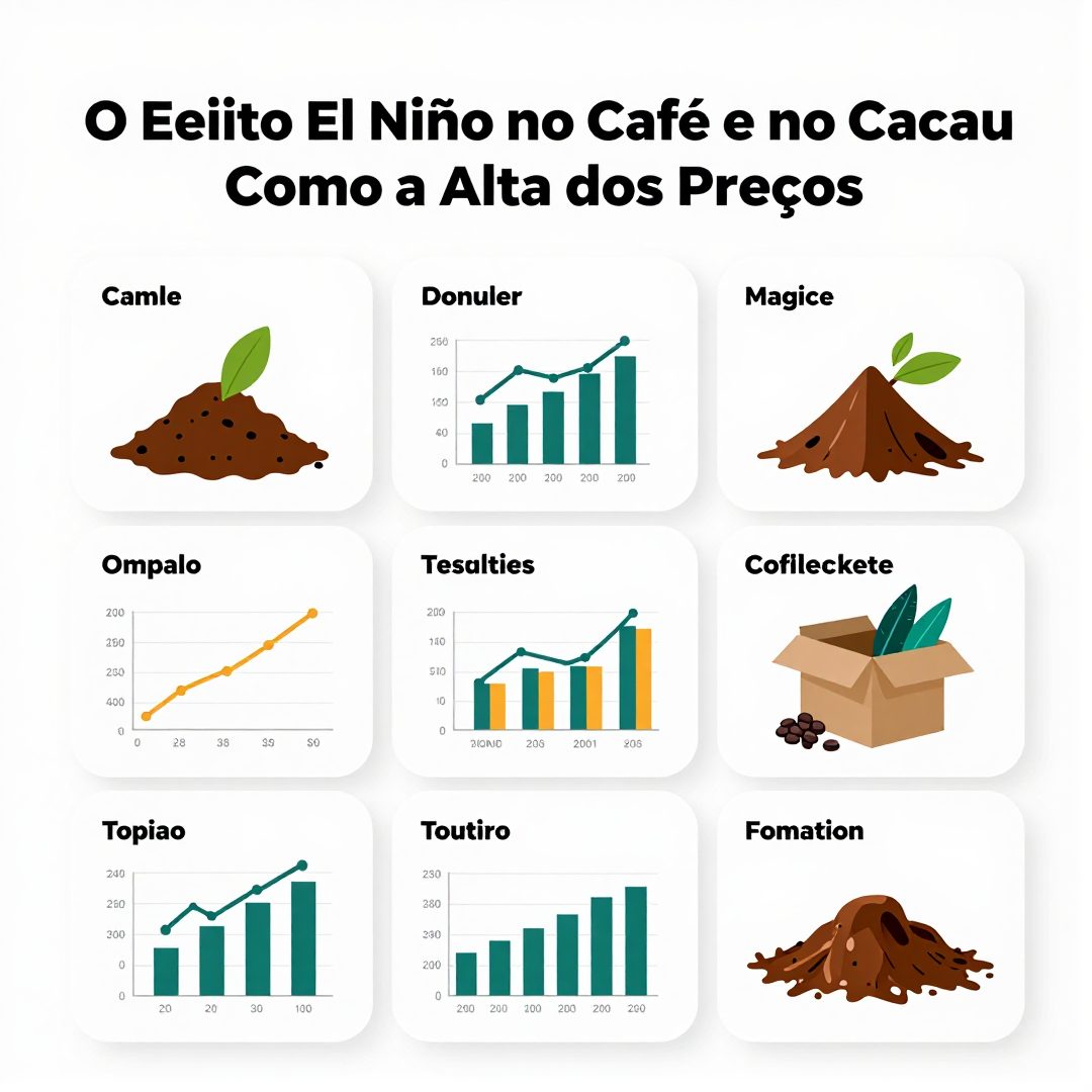 Infográfico - O Efeito El Niño no Café e no Cacau: Como a Alta dos Preços Afeta a Saúde do Brasileiro