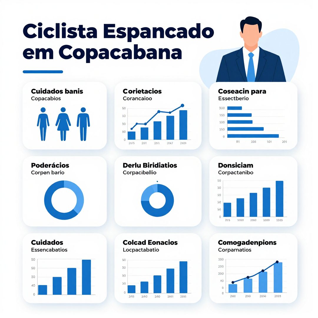 Infográfico - Ciclista espancado em Copacabana: cuidados essenciais para fraturas e recuperação psicológica pós-acidente urbano
