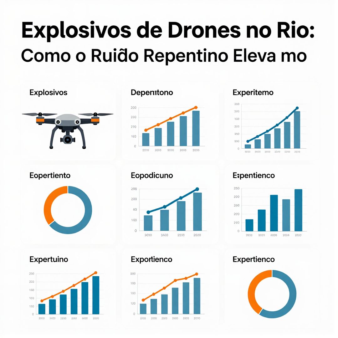 Infográfico - Explosivos de Drones no Rio: Como o Ruído Repentino Eleva o Cortisol e Afeta a Saúde dos Moradores