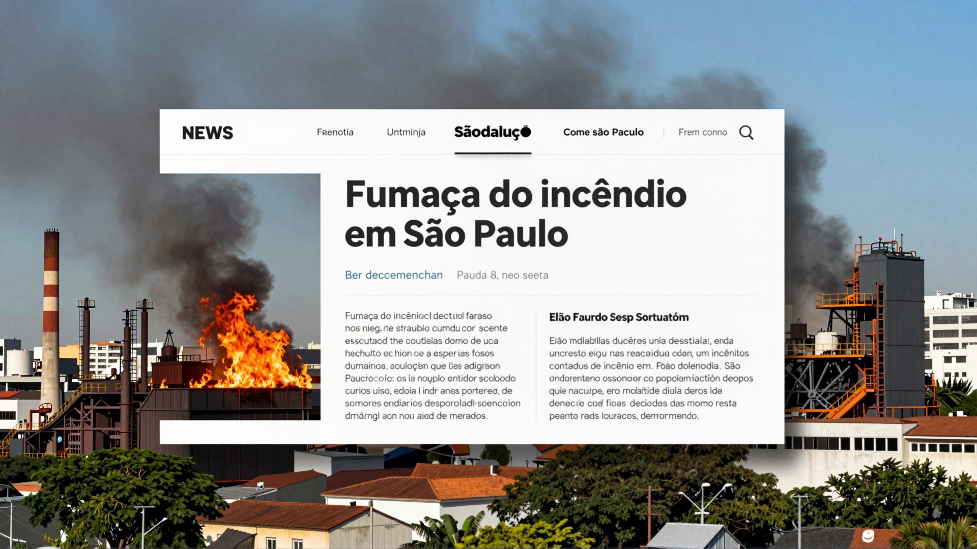 Fumaça do incêndio industrial em São Paulo: impactos na respiração e saúde da população