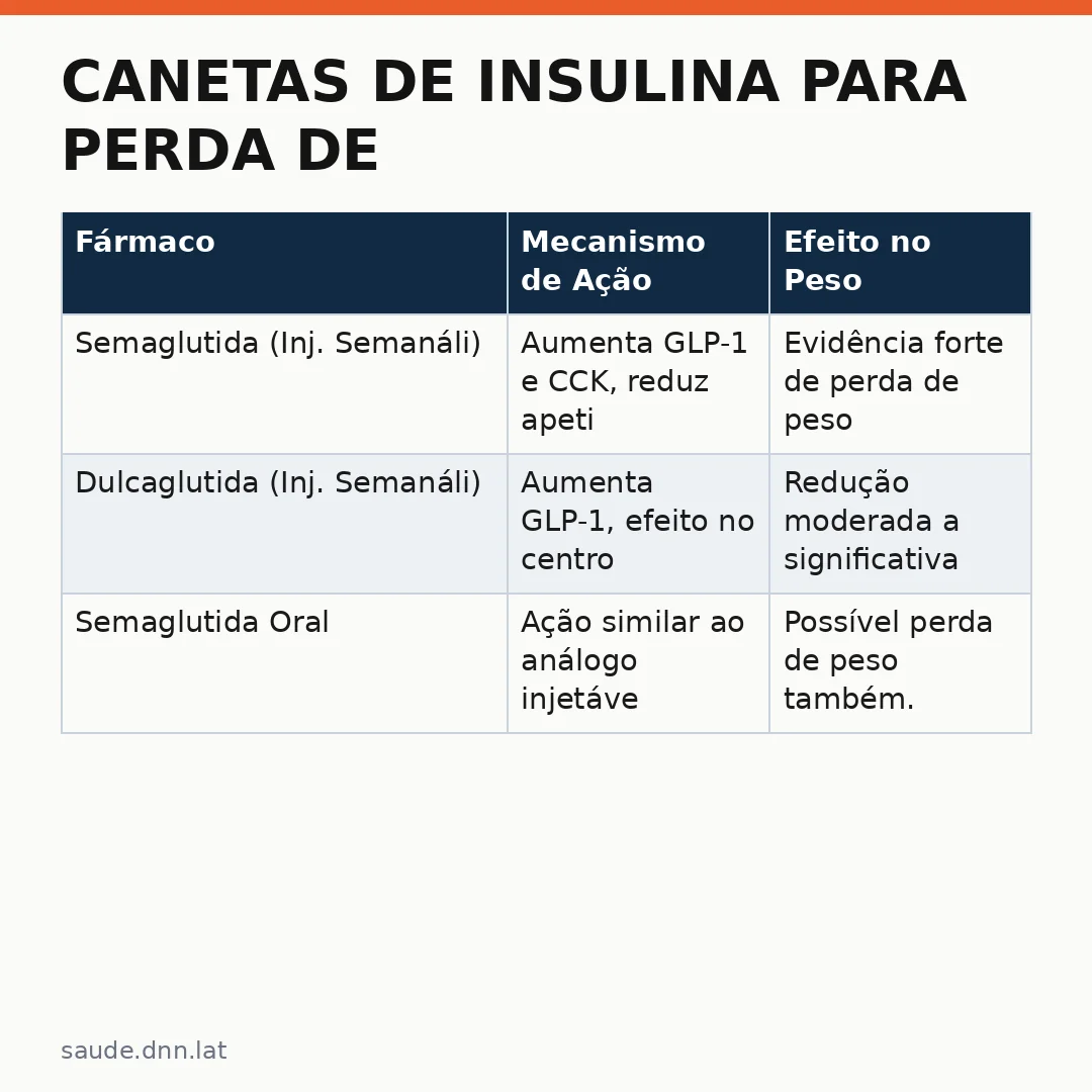 Infográfico - Canetas de insulina para perda de peso: o que diz a ciência sobre o tratamento