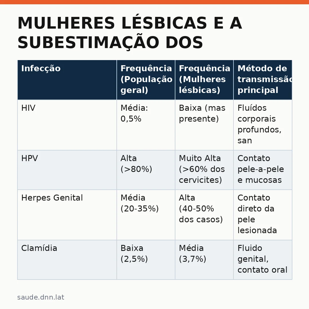 Infográfico - Mulheres lésbicas e a subestimação dos riscos de ISTs na prática médica