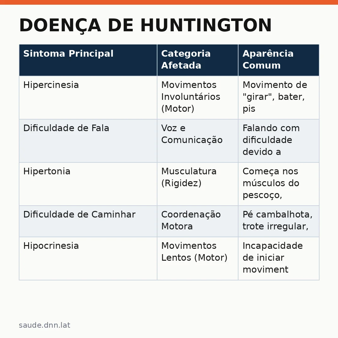Infográfico - Doença de Huntington: entenda as causas, sintomas e tratamentos para um futuro mais planejado