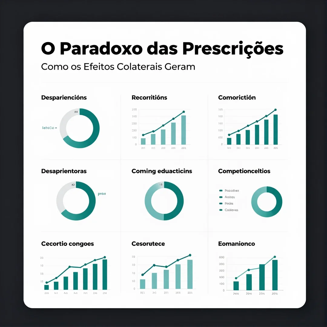 Infográfico - O Paradoxo das Prescrições: Como os Efeitos Colaterais Geram Novas Receitas