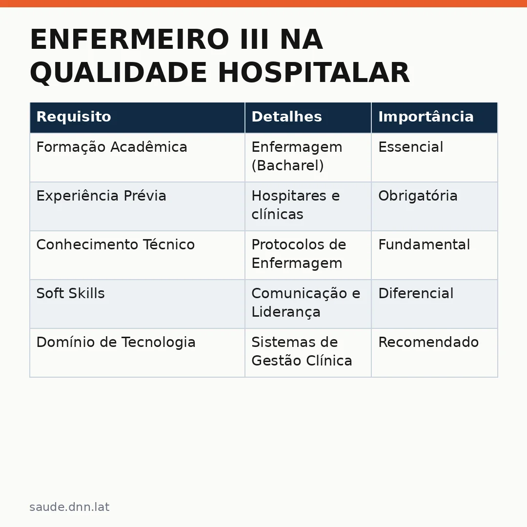 Infográfico - Enfermeiro III na Qualidade Hospitalar HMS: Como se inscrever e o que a vaga oferece