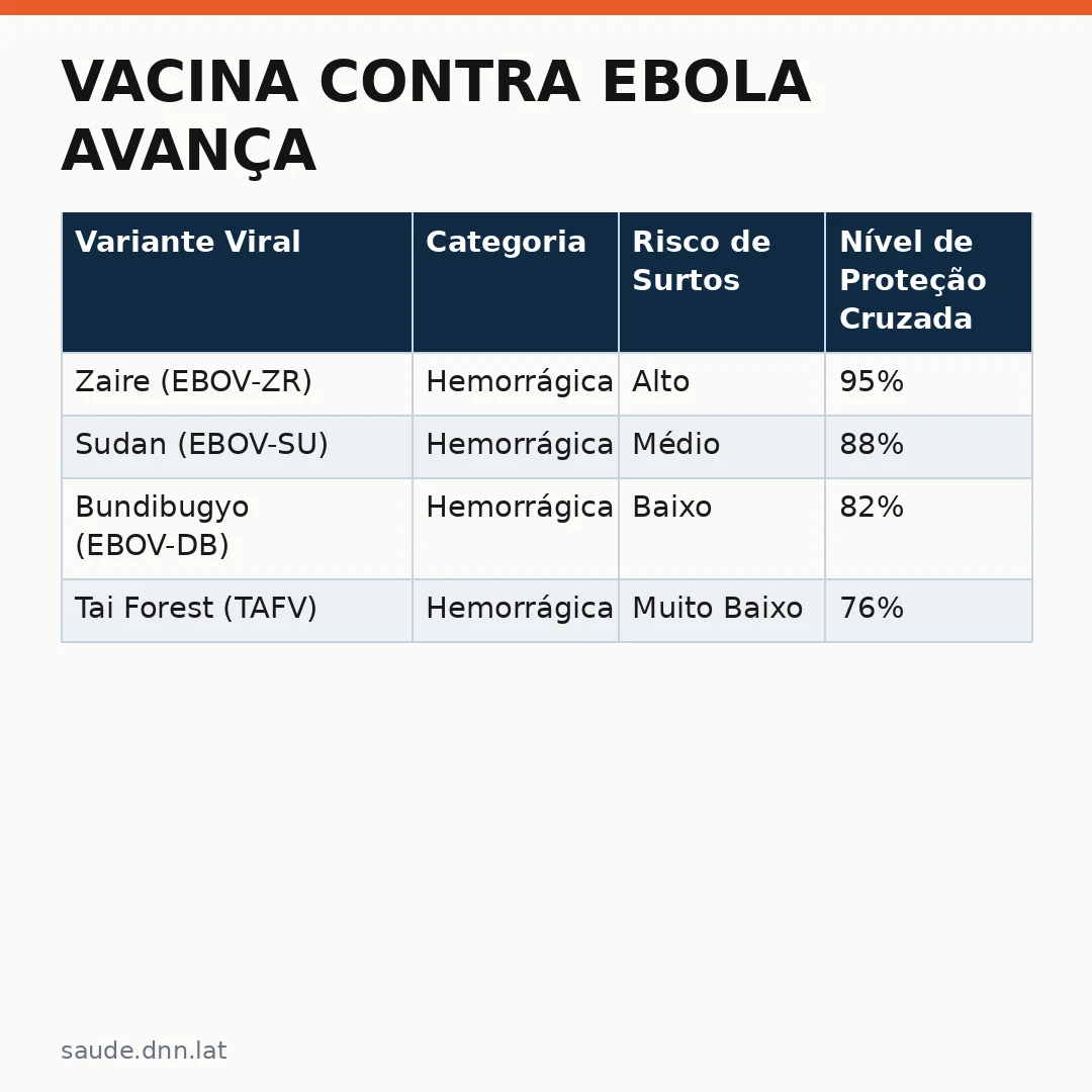 Infográfico - Vacina contra Ebola avança: nova estratégia promete proteger de mais de um vírus fatal
