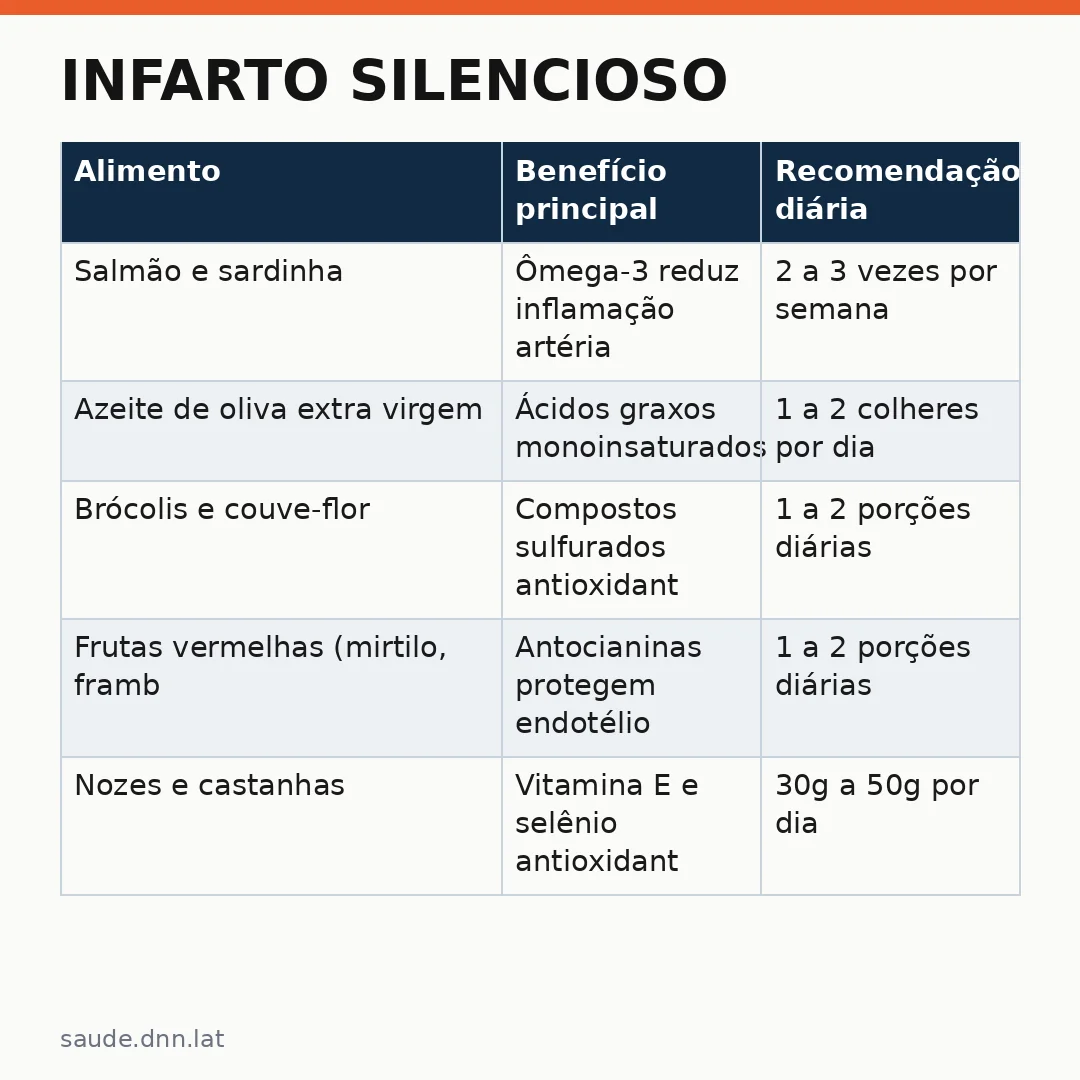 Infográfico - Infarto silencioso: como a alimentação protege quem toma imunossupressores