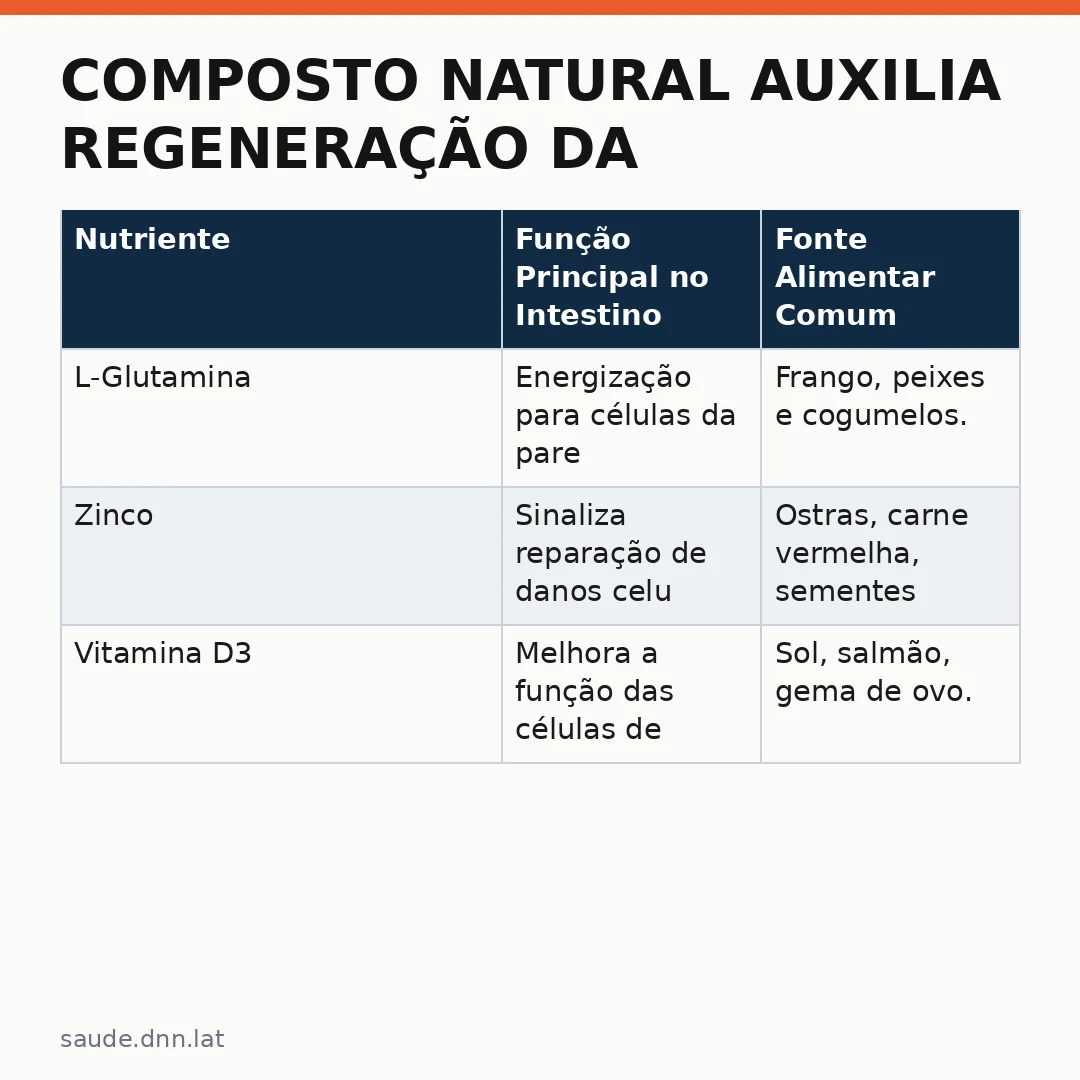 Infográfico - Composto Natural Auxilia Regeneração da Barreira Intestinal: Guia Completo e Seguro