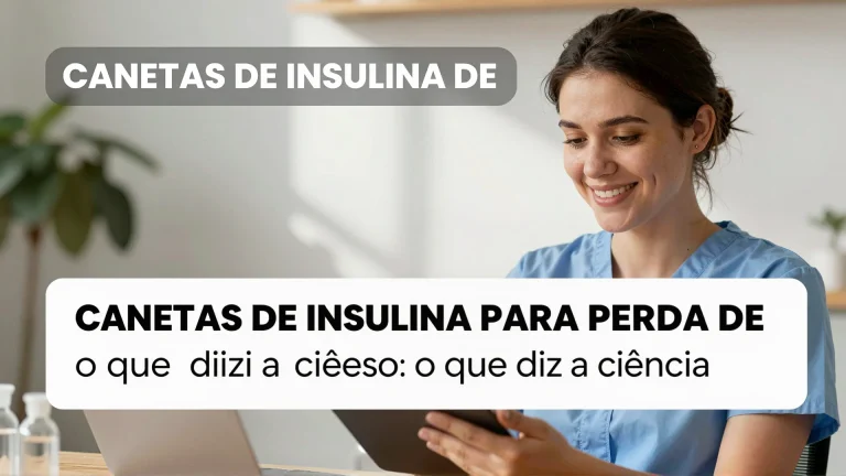 Canetas de insulina para perda de peso: o que diz a ciência sobre o tratamento