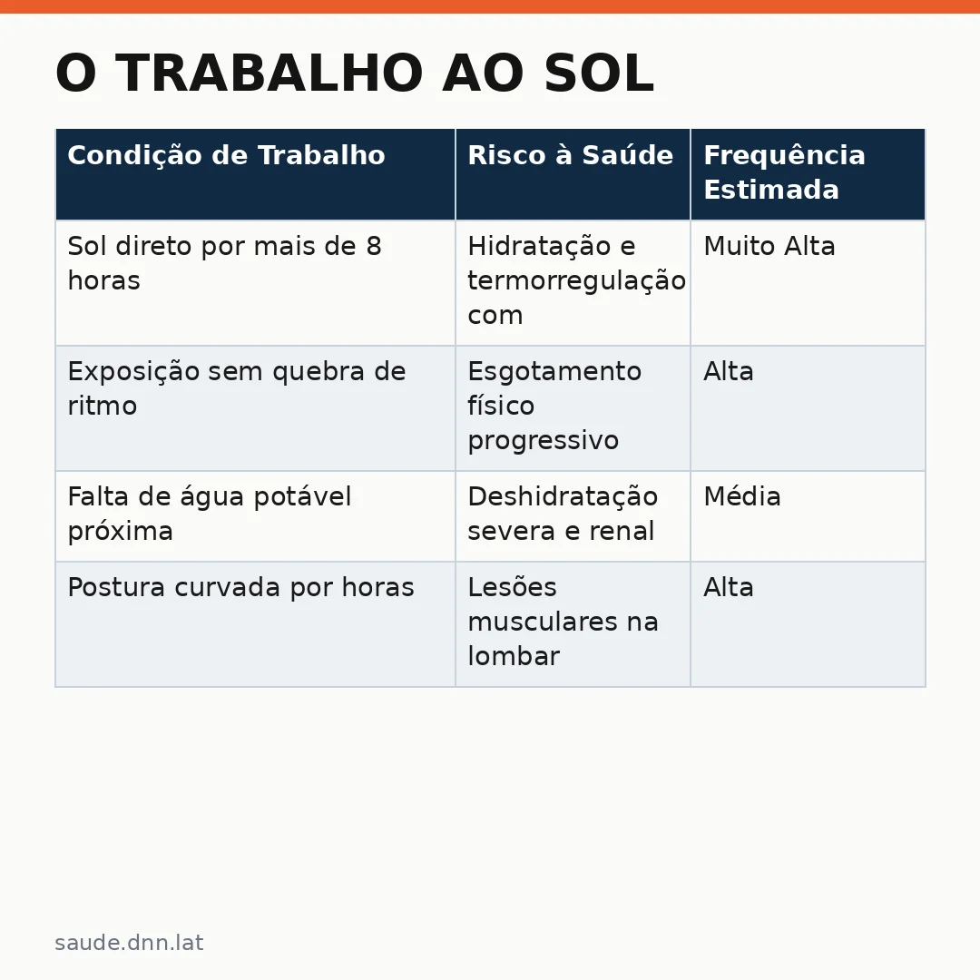 Infográfico - O Trabalho ao Sol: A Rotina Exaustiva Carregadores Peixe e a Saúde Ocupacional no Brasil