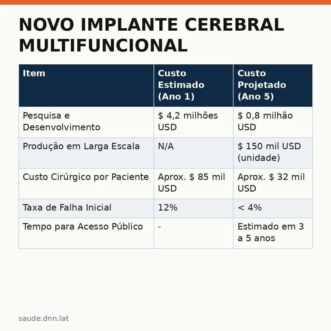Infográfico - Novo implante cerebral multifuncional avança em testes: o futuro da neurocirurgia chegou mais perto