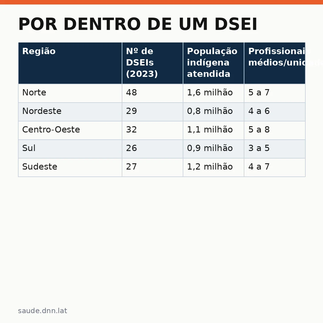 Infográfico - Por dentro de um DSEI: como o SUS organiza a saúde nos territórios indígenas