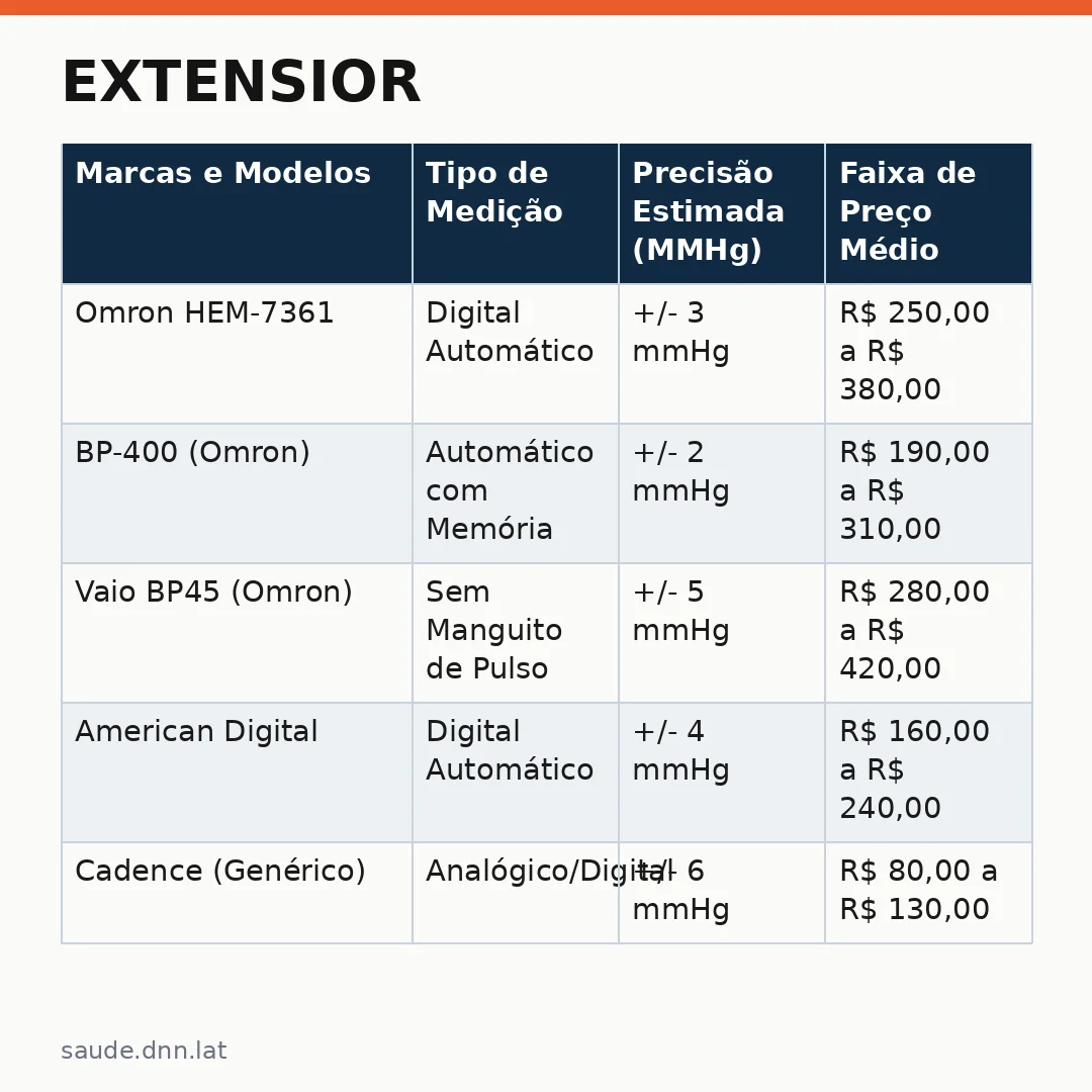 Infográfico - Extensior: guia completo para monitoramento da pressão arterial em casa