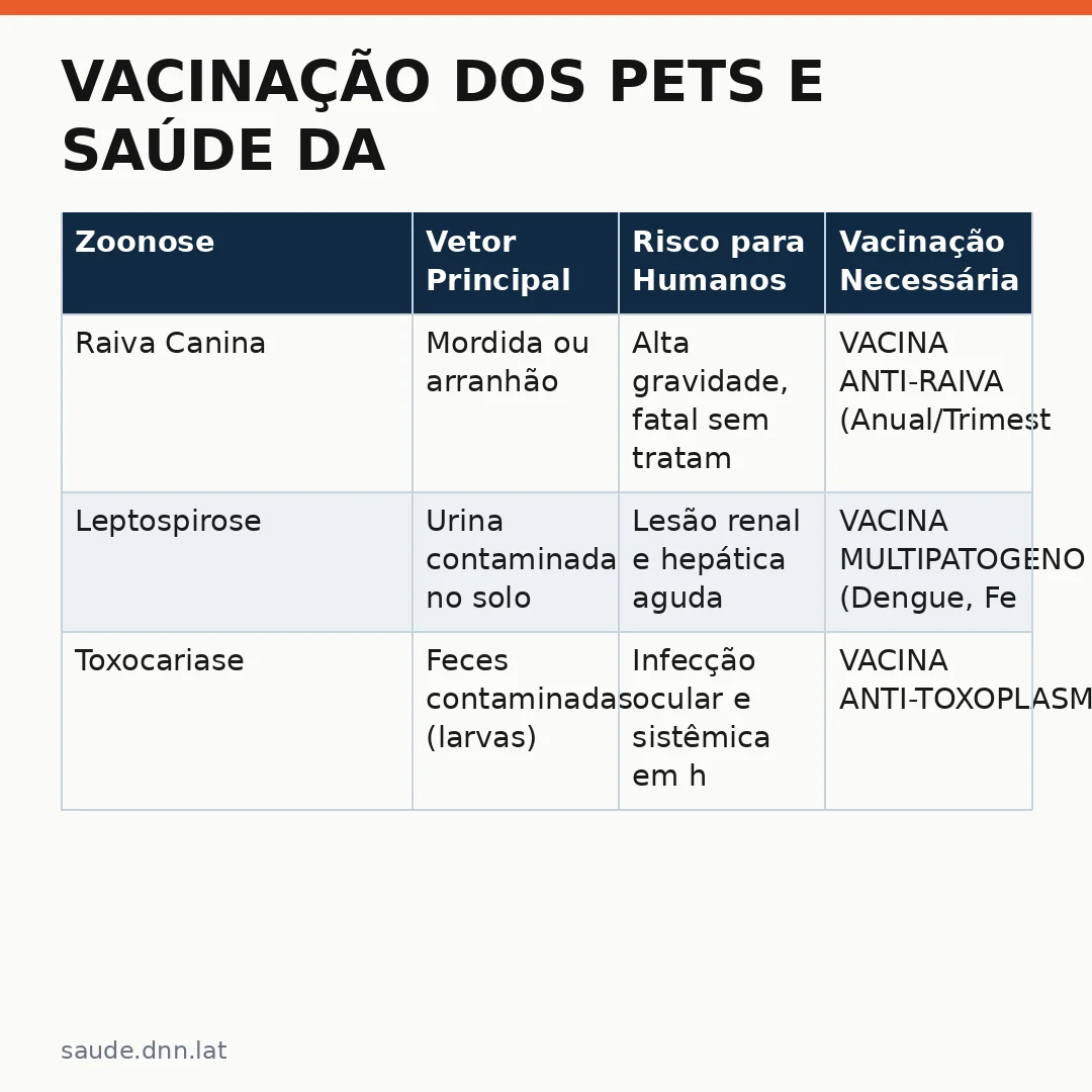 Infográfico - Vacinação dos Pets e Saúde da Família: Um Guia Essencial para a Prevenção