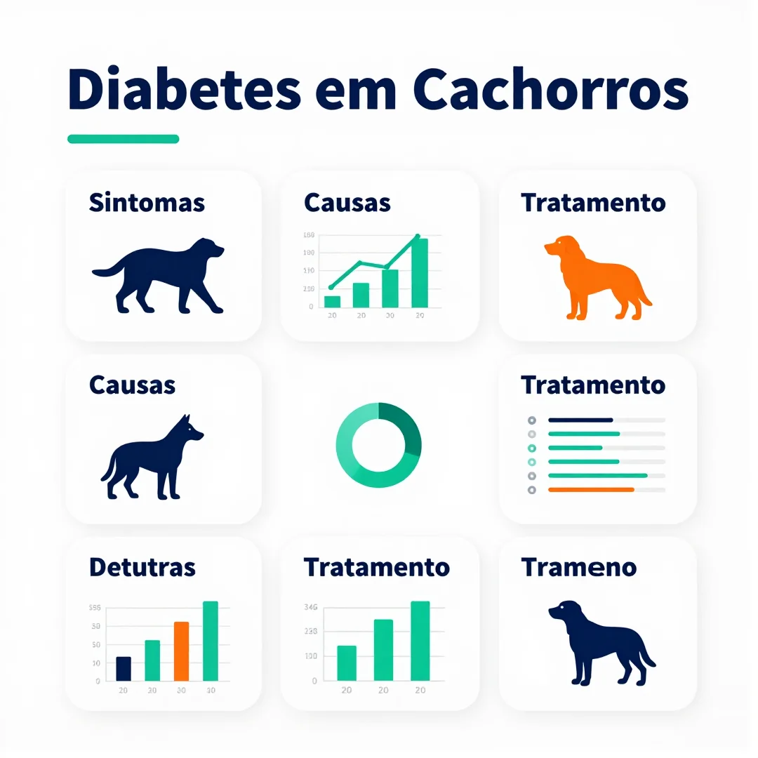 Infográfico - Diabetes em Cachorros: Sintomas, Causas e Tratamento Ideal