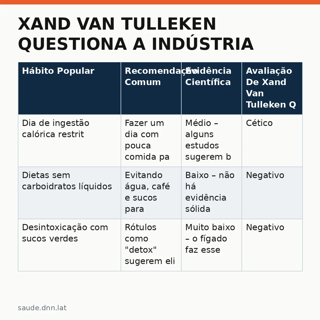 Infográfico - Xand Van Tulleken Questiona A Indústria Do Bem-Estar: O Que Saber Antes De Seguir Todas As Tendências