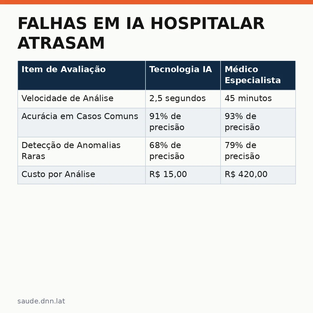 Infográfico - Falhas em IA hospitalar atrasam atendimentos: o risco de algoritmos errados