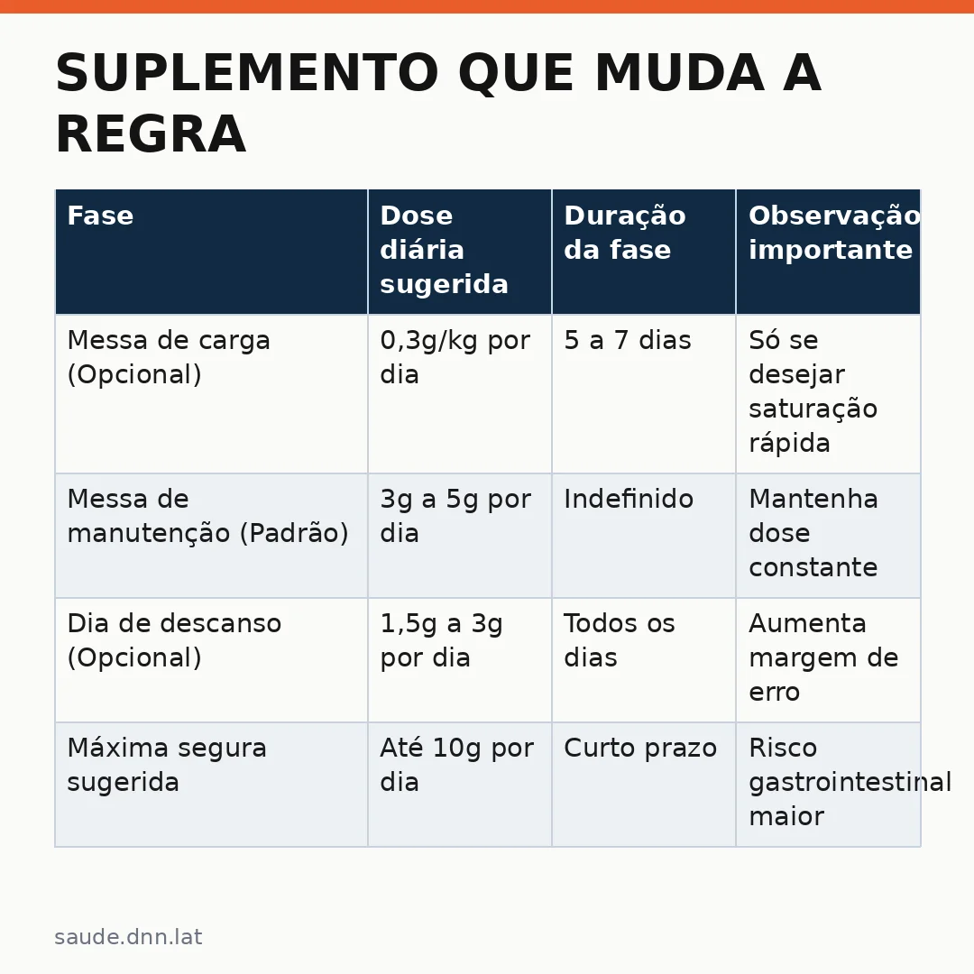 Infográfico - Suplemento que muda a regra: como a creatina aumenta força muscular mesmo sem treino