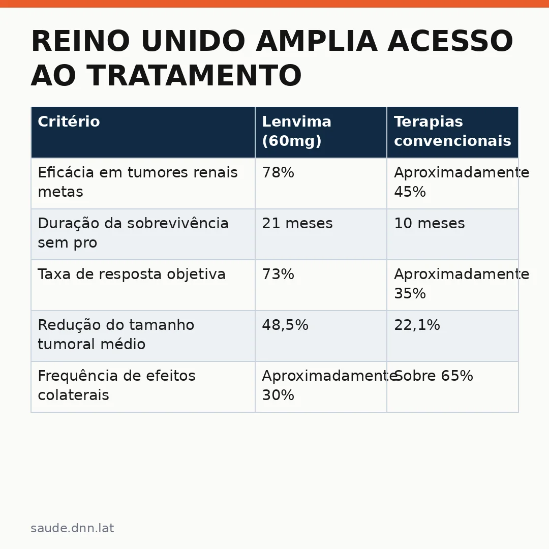 Infográfico - Reino Unido amplia acesso ao tratamento de câncer da AstraZeneca: novos dados sobre o Lenvima