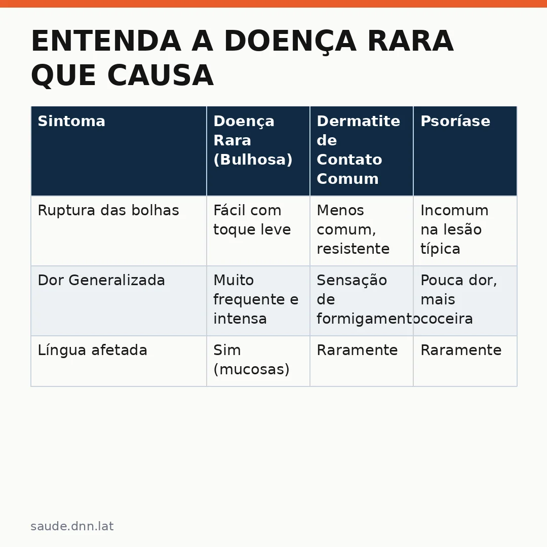 Infográfico - Entenda a doença rara que causa bolhas na pele e dores generalizadas