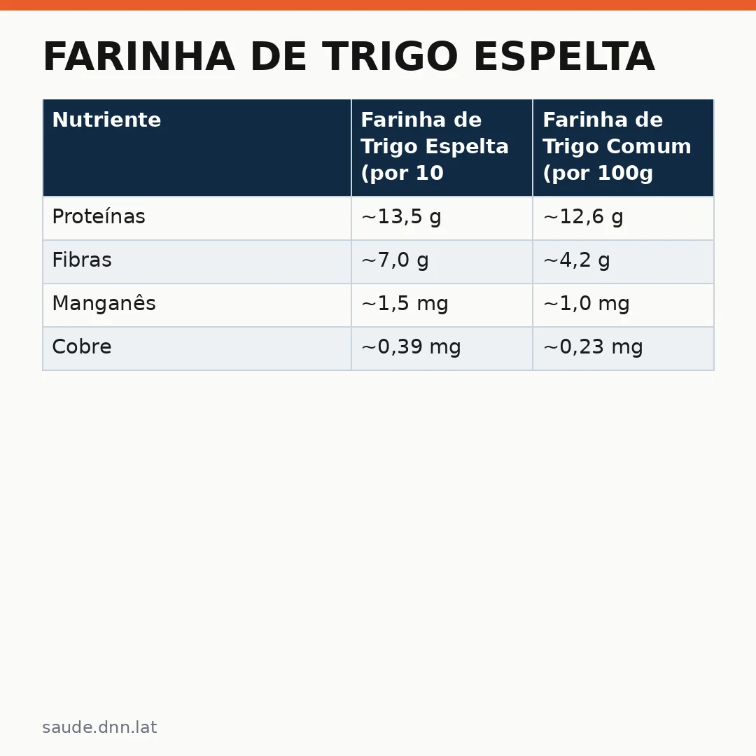Infográfico - Farinha de Trigo Espelta: Uma Alternativa Nutritiva para sua Dieta