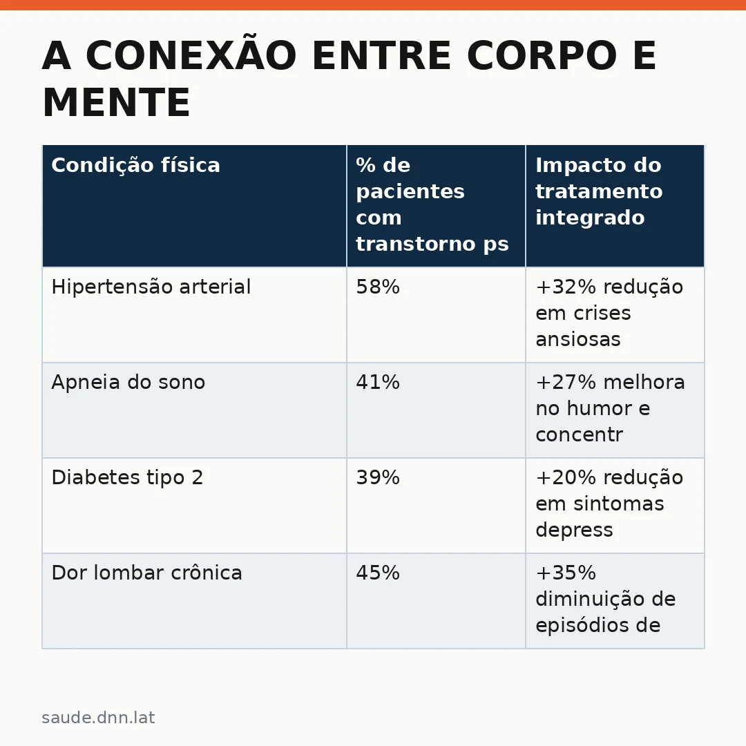 Infográfico - A conexão entre corpo e mente no tratamento de transtornos mentais